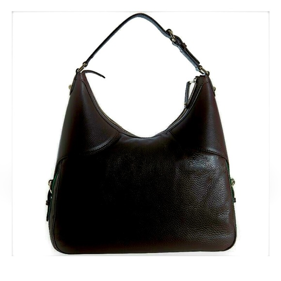 GUCCI Brown Cocoa Leather Horsebit Heritage Web Stripe Hobo - Picture 6 of 13